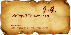 Gáspár Gotfrid névjegykártya